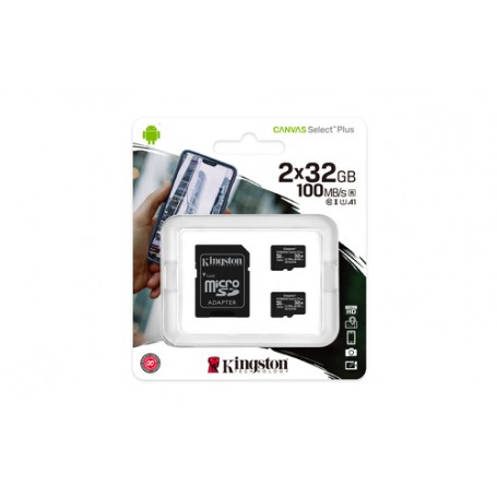Kingston Technology Canvas Select Plus 32 GB MicroSDHC UHS-I Classe 10 (SDCS2/32GB-2P1A)