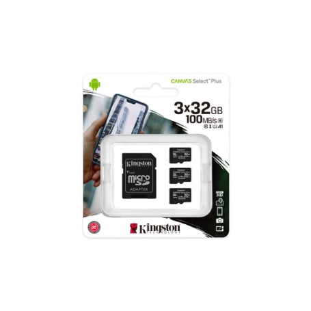 Kingston Technology Canvas Select Plus 32 GB MicroSDHC UHS-I Classe 10 (SDCS2/32GB-3P1A)