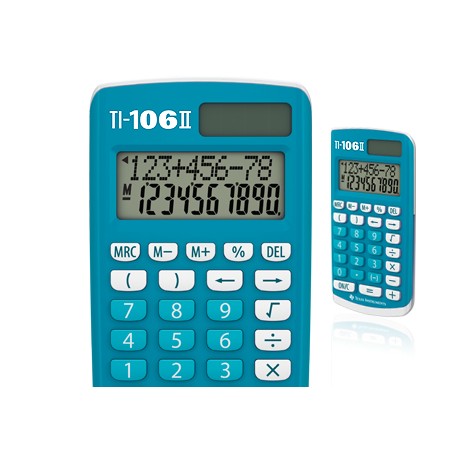 Texas Instruments TI-106 II calcolatrice Desktop Calcolatrice di base Turchese, Bianco (TI 106-II)