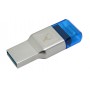 Kingston Technology MobileLite Duo 3C lettore di schede USB 3.2 Gen 1 (3.1 Gen 1) Type-A/Type-C Blu, Argento (FCR-ML3C)