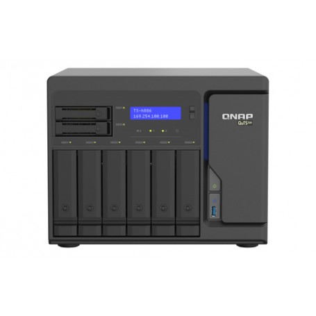 QNAP TS-h886-D1622 NAS Tower Collegamento ethernet LAN Nero D-1622 (TS-H886-D1622-16G)