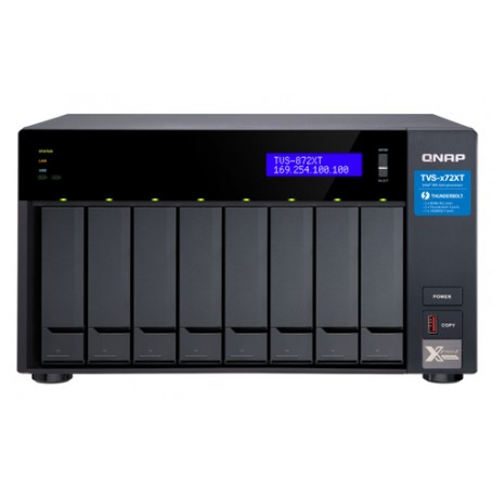 QNAP TVS-872XT NAS Tower Collegamento ethernet LAN Nero i5-8400T (TVS-872XT-I5-16G)