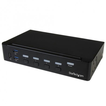 StarTech.com Switch Commutatore KVM a 4 Porte DisplayPort con Hub USB 3.0 - 4K (SV431DPU3A2)