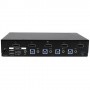 StarTech.com Switch Commutatore KVM a 4 Porte DisplayPort con Hub USB 3.0 - 4K (SV431DPU3A2)