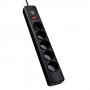 V7 Stabilizzatore di tensione a 5 prese Schuko casa/ufficio, cavo di 1,8 m, 1050 joule, nero (SA0511B-8E5)