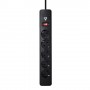 V7 Stabilizzatore di tensione a 5 prese Schuko casa/ufficio, cavo di 1,8 m, 1050 joule, nero (SA0511B-8E5)