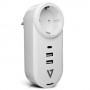 V7 1 presa rotante da viaggio con scaricatore di sovratensione 400J con USB-C (PWUSBCEU)