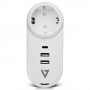 V7 1 presa rotante da viaggio con scaricatore di sovratensione 400J con USB-C (PWUSBCEU)