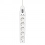 V7 Stabilizzatore di tensione a 5 prese Schuko casa/ufficio, cavo di 1,8 m, 1050 joule, bianco (SA0503WUSB-8E5)