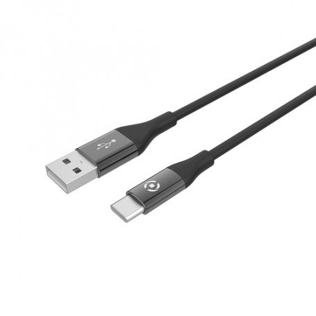 Celly USBTYPECCOLORBK cavo USB 1 m USB 2.0 USB A USB C Nero (USBTYPECCOLORBK)