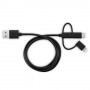 V7 Cavo Lightning/Micro-USB/USB-C 3 in 1 - Nero 1m 3.3ft (LTCMUSB1M-BLK-1E)