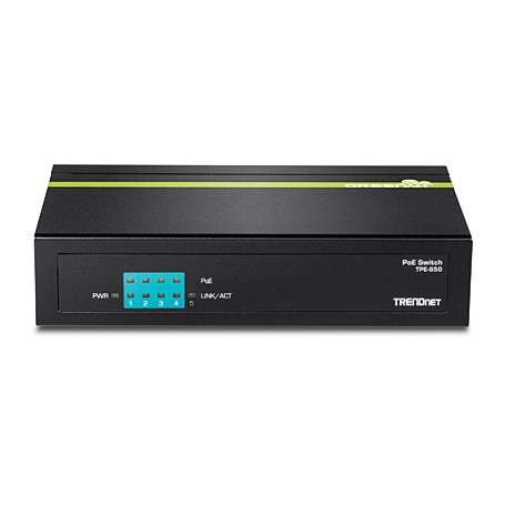 Trendnet TPE-S50 switch di rete Non gestito L2 Fast Ethernet (10/100) Supporto Power over Ethernet (PoE) Nero (TPE-S50)
