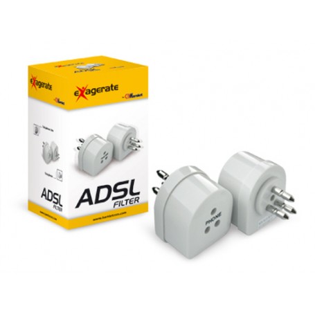 Hamlet Filtro ADSL connettore tripolare RJ11 per modem ADSL/ADSL2+ (HDSL3P2)