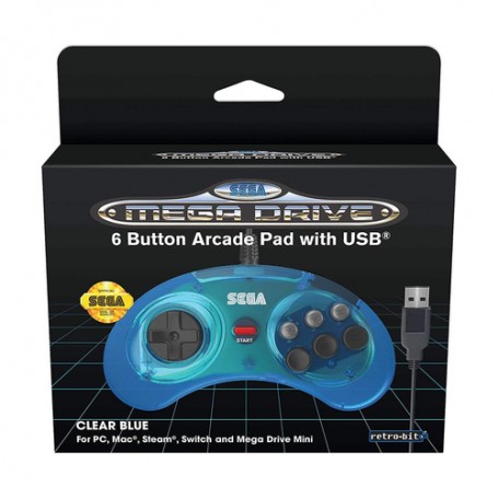 Just for Games RETROBIT Blu USB Gamepad MAC, Nintendo Switch, PC, Playstation 3 (1035999)