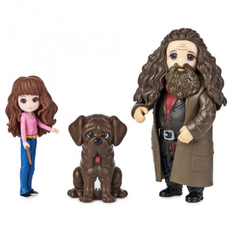 Wizarding World Set Amicizia Hermione e Rubeus Hagrid con Thor, bambole articolate 7.5cm (6061833)