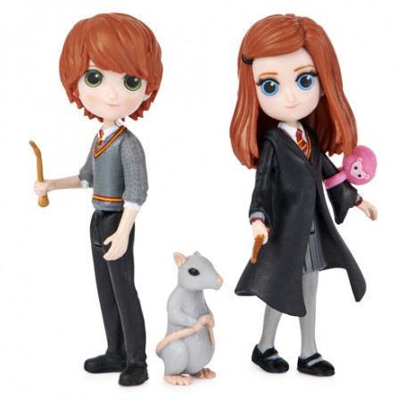 Wizarding World Set Amicizia Ron e Ginny Weasley con mascotte, bambole articolate 7.5cm (6061834)