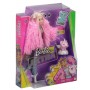 Barbie Extra Doll 3 in Pink Coat with Pet Unicorn-Pig (GRN28)