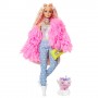 Barbie Extra Doll 3 in Pink Coat with Pet Unicorn-Pig (GRN28)