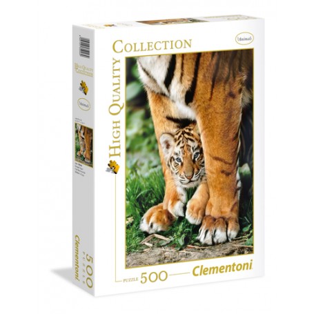 Clementoni Bengal Tiger Club Between Its Mother's Legs - 500 pcs - High Quality Collection (35046A)