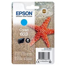 Epson Singlepack Cyan 603 Ink (C13T03U24010)