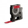 DYMO D1 - Standard Etichette - Nero su rosso - 12mm x 7m (S0720570A)