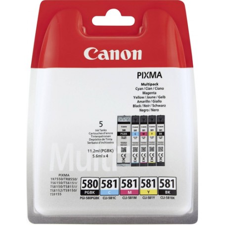 Canon PGI-580/CLI-581 cartuccia d'inchiostro Originale Nero, Ciano, Magenta, Giallo (2078C005)
