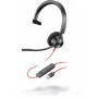 POLY 3310 Auricolare Cablato A Padiglione Musica e Chiamate USB tipo A Nero (213928-01)