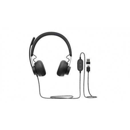 Logitech Zone Wired UC Auricolare Cablato A Padiglione Musica e Chiamate USB tipo-C Grafite (981-000870)