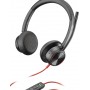 POLY Blackwire 8225 Cuffie Cablato A Padiglione Ufficio USB tipo A Nero (214406-01)