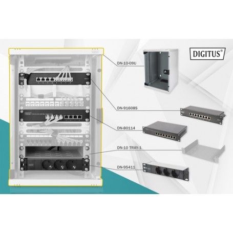 Digitus DN-10-SET-2 rack Da parete Bianco (DN-10-SET-2)