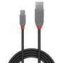 Lindy 36723 cavo USB 2 m USB 2.0 USB A Mini-USB B Nero, Grigio (36723)