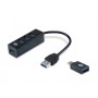 Conceptronic HUBBIES04B hub di interfaccia USB 3.2 Gen 1 (3.1 Gen 1) Type-A 5000 Mbit/s Nero (HUBBIES04B)