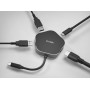 D-Link DUB-M420 replicatore di porte e docking station per notebook Cablato Thunderbolt 3 Nero, Argento (DUB-M420)