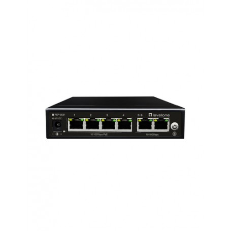 LevelOne FEP-0631 switch di rete Fast Ethernet (10/100) Supporto Power over Ethernet (PoE) Nero (FEP-0631)