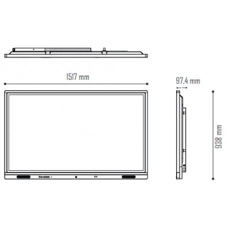 Wacebo Europe DBLWE-E8X-65-40-T-4K lavagna interattiva 165,1 cm (65\