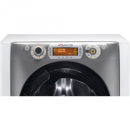 Hotpoint AQSD723 EU/A N lavatrice Caricamento frontale 7 kg 1200 Giri/min D Argento, Bianco (AQSD723EU/AN)