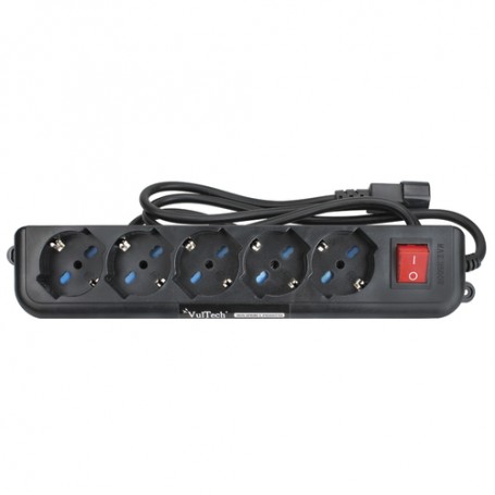 Vultech MU-UPS01 prolunghe e multiple 1,5 m 5 presa(e) AC Nero (MU-UPS01)