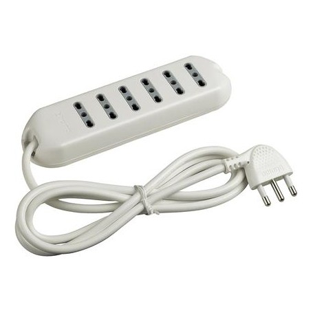 bticino 3631D prolunghe e multiple 6 presa(e) AC Interno Bianco (3631D)