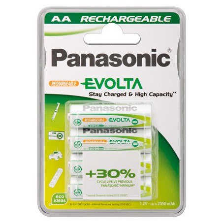 Wentronic AA 2.05Ah NiMH 4-BL EVOLTA Panasonic Batteria ricaricabile Nichel-Metallo Idruro (NiMH) (C307016)