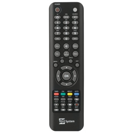 TELE System All in One telecomando IR Wireless DTV, TV Pulsanti (58040107)