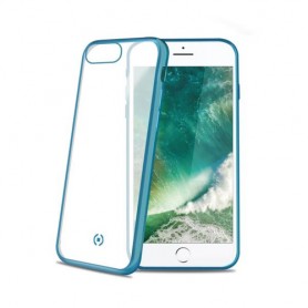 Celly Laser Matt custodia per cellulare 11,9 cm (4.7") Cover Trasparente, Blu (LASERMATT800LB)