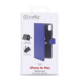 Celly Wally custodia per cellulare 16,5 cm (6.5") Custodia a borsellino Blu (WALLY999BL)