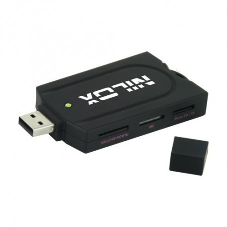 Nilox 10NXCRAIN1001 lettore di schede USB 2.0 Nero (10NXCRAIN1001)