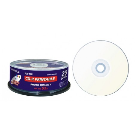 Fujifilm CD-R printable 700MB inkjet consumer 25-spindle 25 pz (47312)