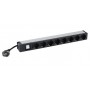 bticino C915308CL prolunghe e multiple 3 m 8 presa(e) AC Interno Nero, Grigio (LG-C915308CL)