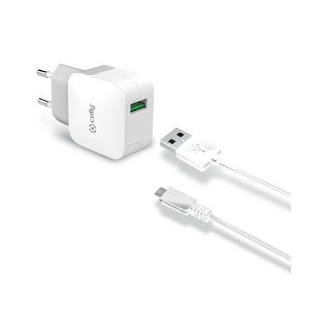 Celly TCUSBMICRO Caricabatterie per dispositivi mobili Bianco Interno (TCUSBMICRO)