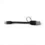 Celly USBMICROKEYBK cavo USB 0,12 m USB-A MicroUSB Nero (USBMICROKEYBK)