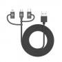 Celly USB3IN1BK cavo USB 1 m USB 2.0 USB A Micro-USB B Nero (USB3IN1BK)