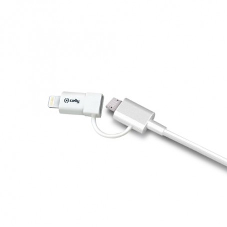 Celly USBML cavo USB 1 m USB A Micro-USB B/Lightning Bianco (USBML)