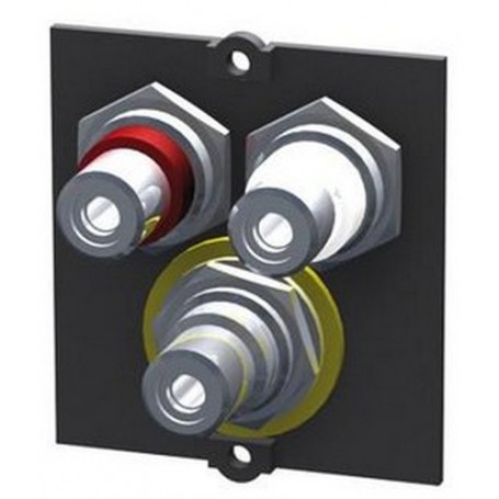 Bachmann 917.026 presa energia 3 x RCA Nero (917.026)